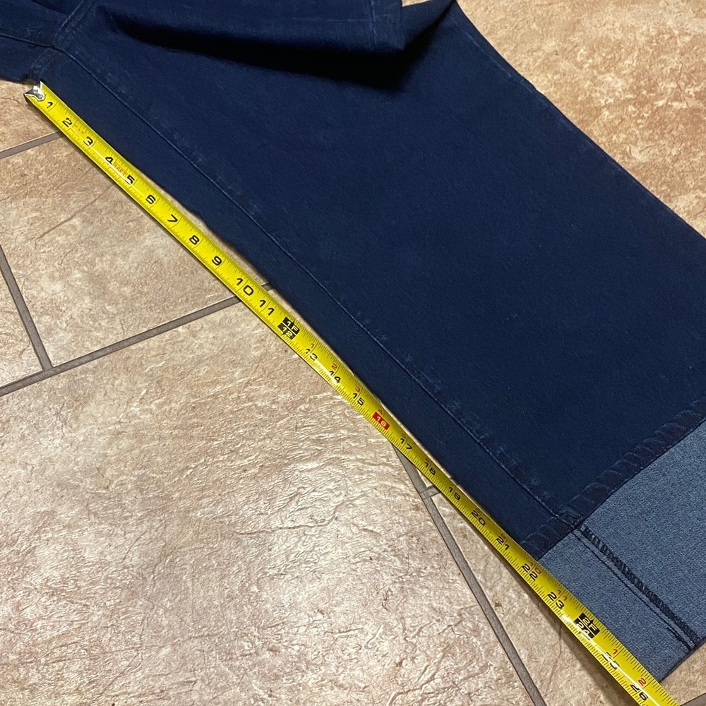 New York & Company Dark Blue Size 8 Denim Wide Leg Jeans Cropped - Picture 8 of 10
